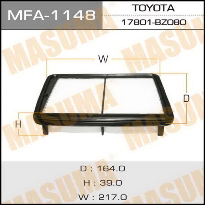 Фильтр воздушный Masuma MFA1148