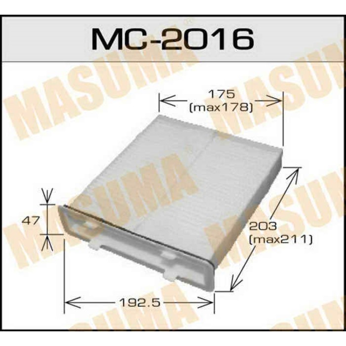 Фильтр салонный Masuma MC2016
