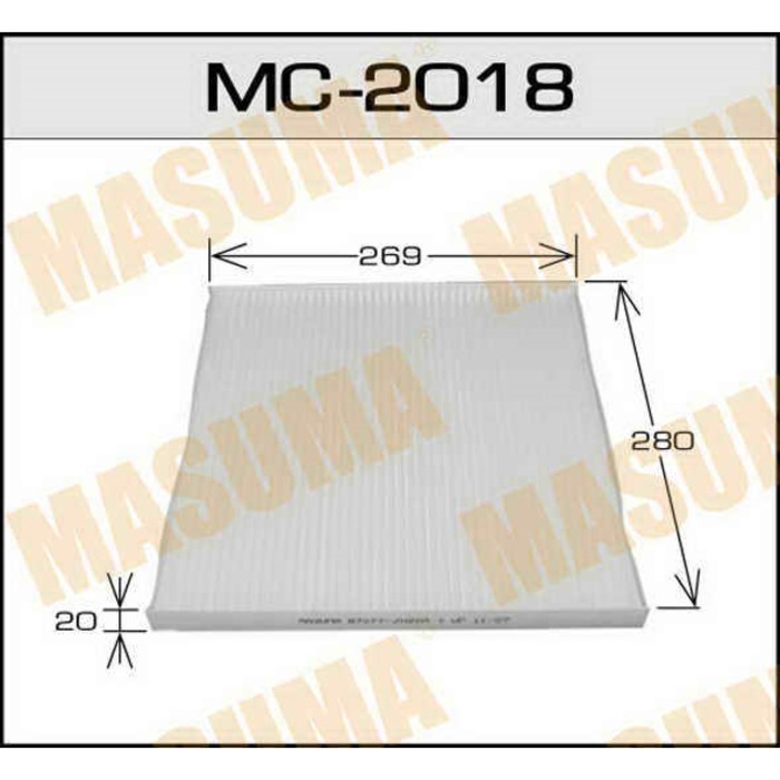 Фильтр салонный Masuma MC2018