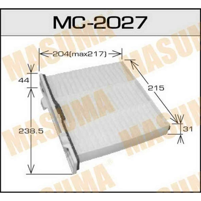 Фильтр салонный Masuma MC2027