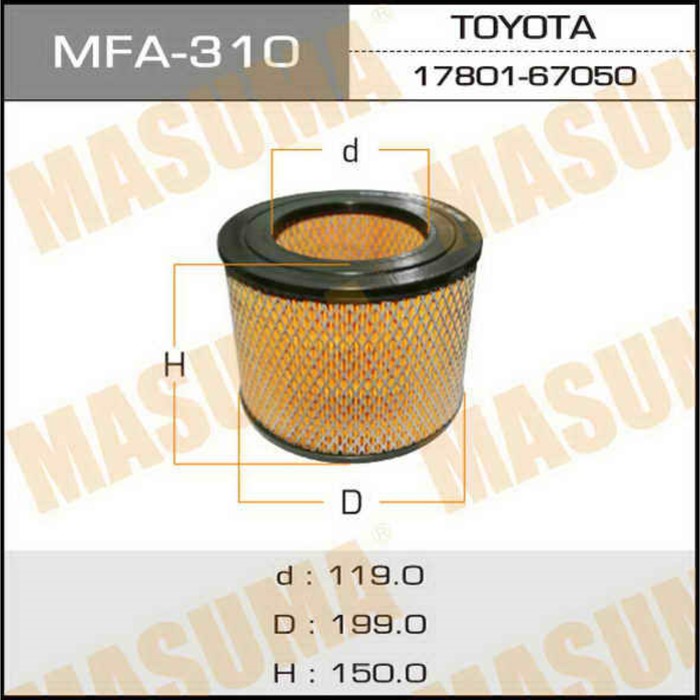 Фильтр воздушный Masuma MFA310