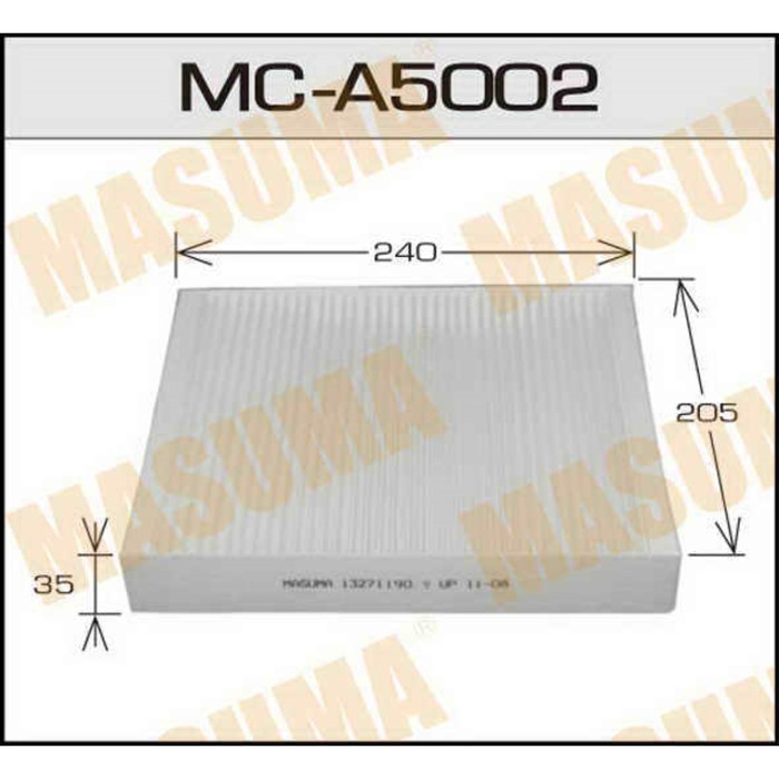 Фильтр салонный Masuma MCA5002