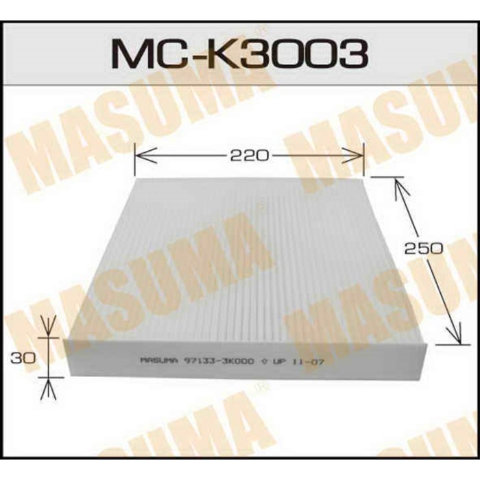 Фильтр салонный Masuma MCK3003