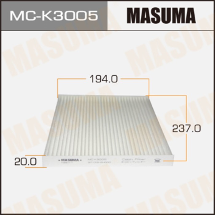 Фильтр салонный Masuma MCK3005