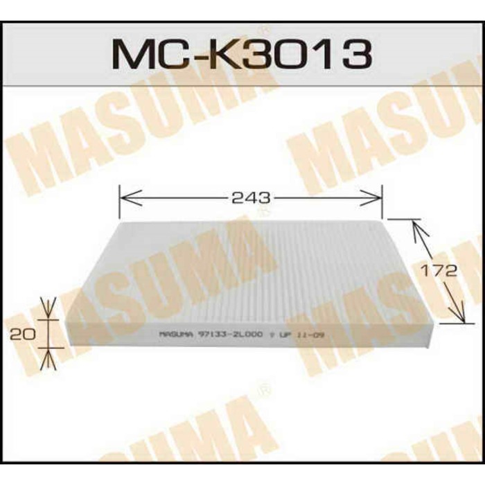 Фильтр салонный Masuma MCK3013