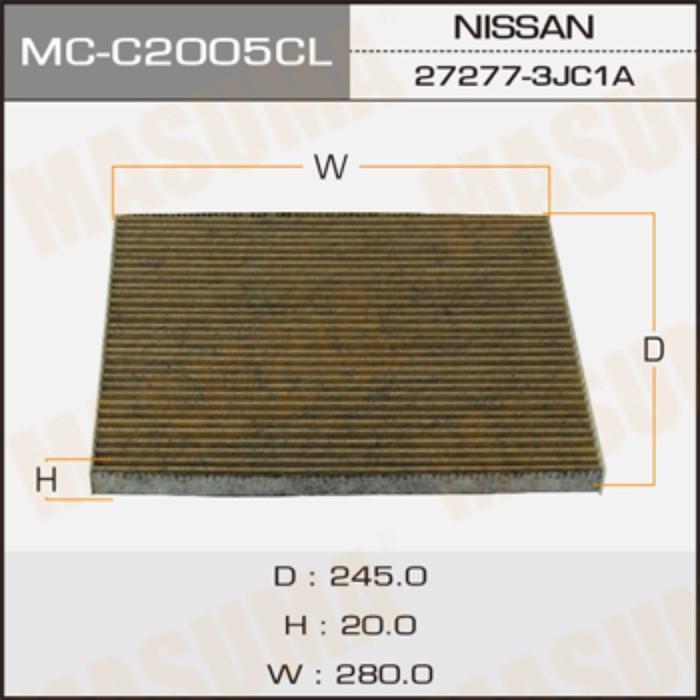 Фильтр салонный Masuma MCC2005CL