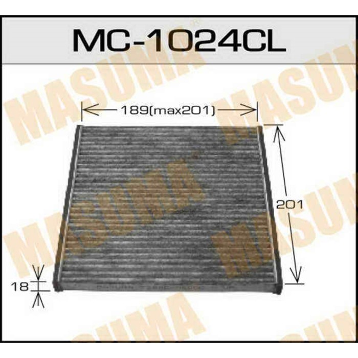Фильтр салонный угольный Masuma MC1024CL