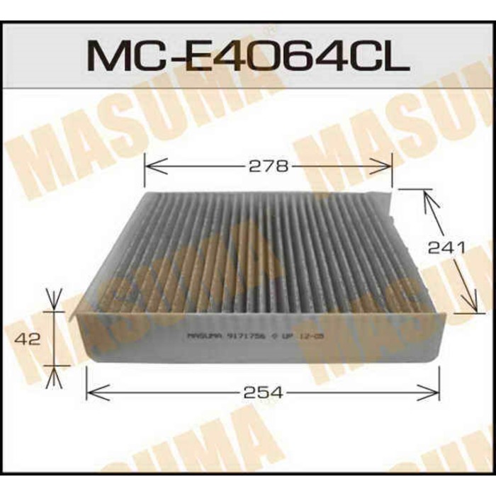 Фильтр салонный угольный Masuma MCE4064CL