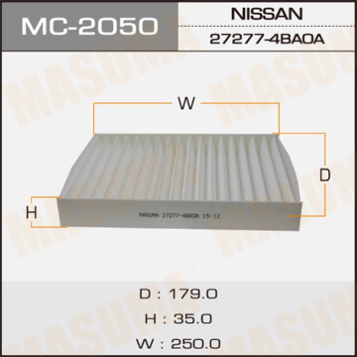Фильтр салонный Masuma MC2050