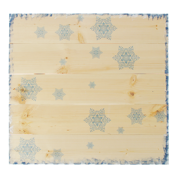Фотофон из натурального дерева "Снежинки" 50х47,5см