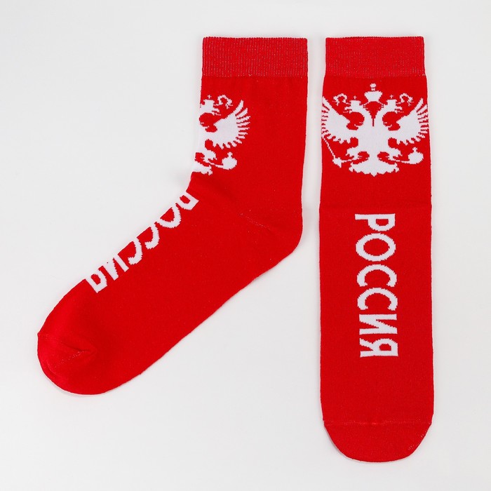 Носки мужские "Россия", красн р-р 41-44 (27-29 см) , 80% хл.,15% п/а, 5% эл.