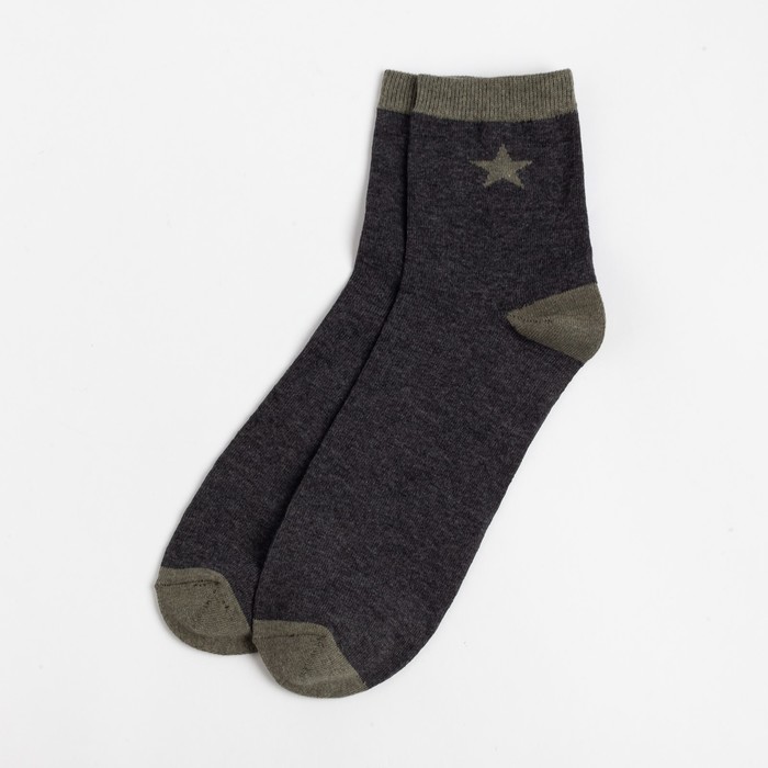 Носки мужские  "Звезда", чер р-р 41-44 (27-29 см) , 80% хл.,15% п/а, 5% эл.