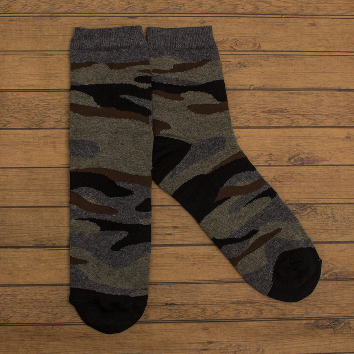 Носки мужские  "Камуфляж", беж р-р 41-44 (27-29 см) , 80% хл.,15% п/а, 5% эл.