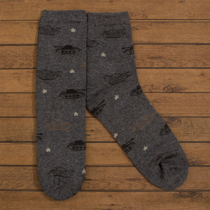 Носки мужские  "Танки" р-р 41-44 (27-29 см) , 80% хл.,15% п/а, 5% эл.