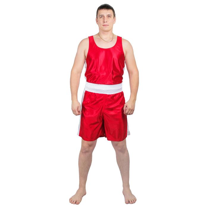 Форма для бокса, рост 128, цвет красный