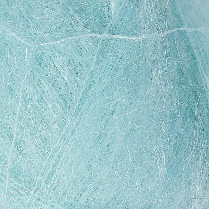 Пряжа "Kid mohair royal" 62% мохер, 38% полиамид 500м/50гр (669 светлая бирюза )