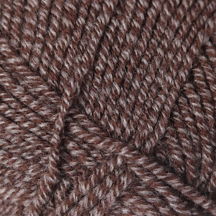 Пряжа "Lanagold" 51% акрил, 49% шерсть 240м/100гр (904 дуэт коричневый )
