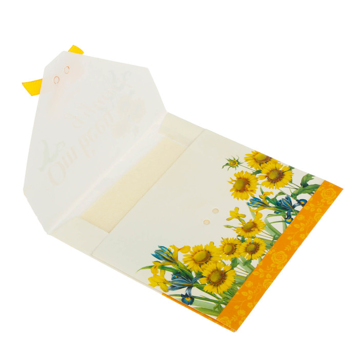 Аромасаше в почтовом конверте "От всей души" с ароматом мёда и лимона