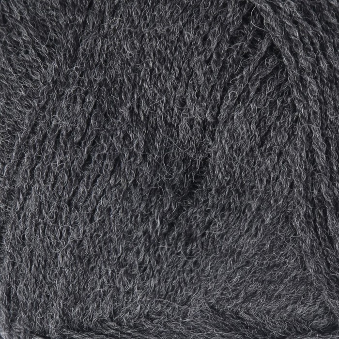 Пряжа "Lanagold 800" 49% шерсть, 51% акрил 800м/100гр (521 темно-серый меланж )
