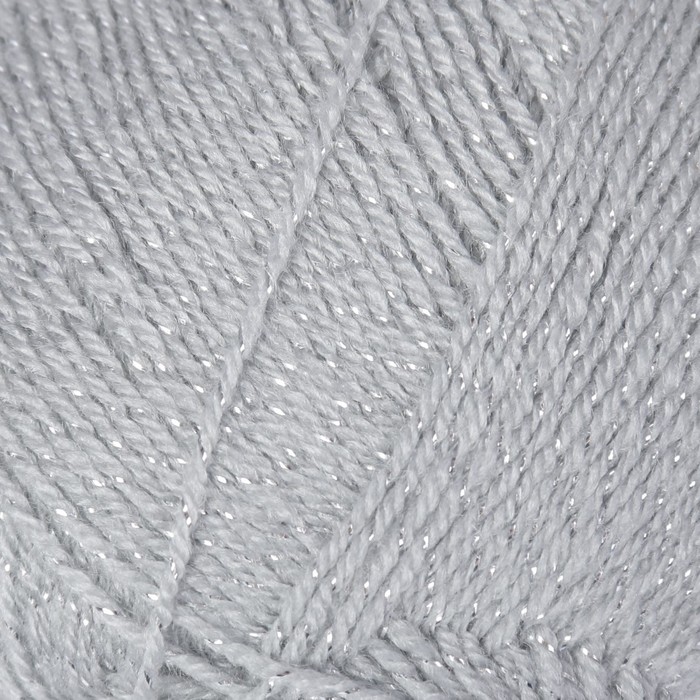 Пряжа "Sal simlii" 95% акрил, 5% металлик 460м/100гр (21 серый меланж)