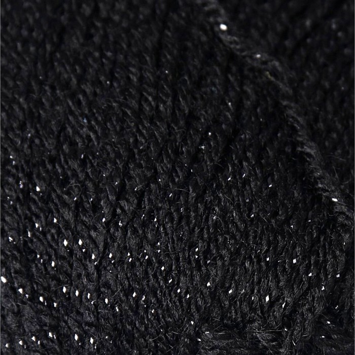 Пряжа "Sal simlii" 95% акрил, 5% металлик 460м/100гр (60 черный)