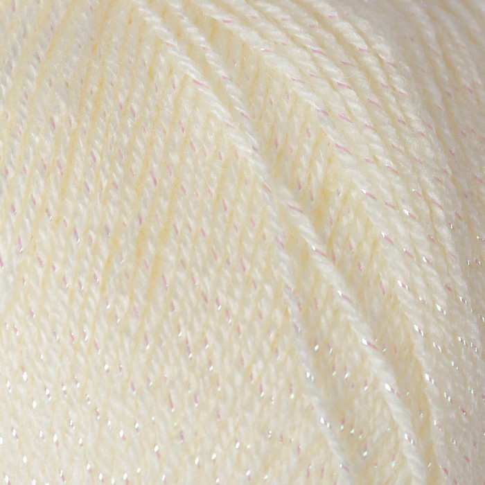 Пряжа "Sal simlii" 95% акрил, 5% металлик 460м/100гр (01 молочный )