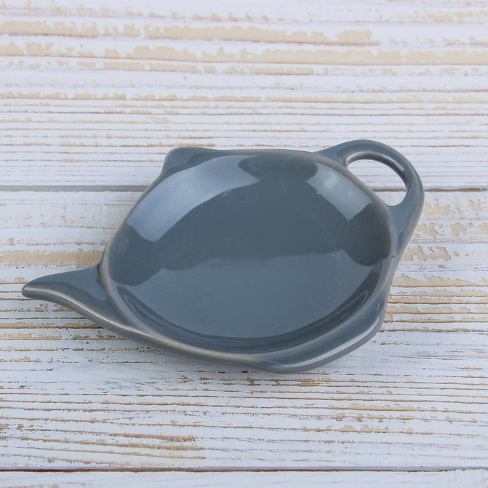 Подставка под чайный пакетик "Весна", цвет серый