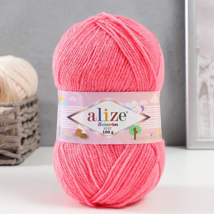 Пряжа "Sekerim Bebe" 100% акрил 320м/100гр (170 розовый)