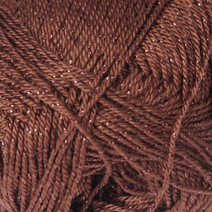 Пряжа "Forever Chrochet sim" 96% микрофибра акрил,4%металлик 280м/50гр (150 каштан)