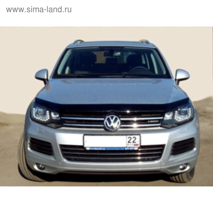 Дефлектор капота темный Volkswagen Touareg 2010-2016, NLD.SVOTOU1012 дефлектор капота volkswagen tiguan 2020 темный