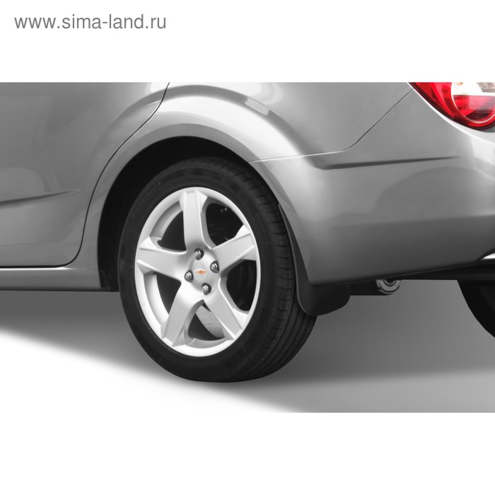 фото Брызговики задние chevrolet aveo, 2012-2016 седан 2 шт (полиуретан) frosch