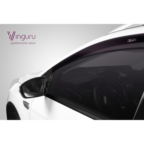 Ветровики Vinguru Nissan Tiida lll 2015-2016, хэтчбек накладные скотч 4шт, акрил от Сима-ленд