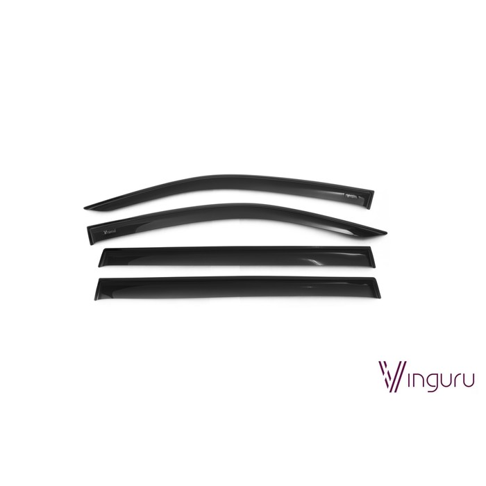 Дефлекторы окон Vinguru Toyota Highlander III 2013-2016,крос накладные скотч  к-т 4 шт., материал ак