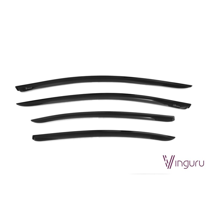 Дефлекторы окон Vinguru Volkswagen Passat CC II 2012-2016,сед накладные скотч  к-т 4 шт., материал а