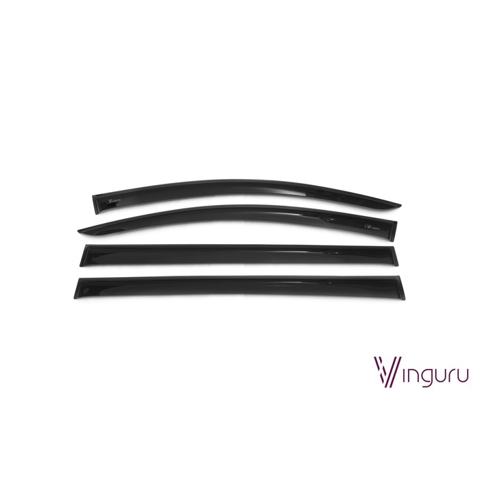 Дефлекторы окон Vinguru Volkswagen Touran I (2-ой рестайлинг) 2010-2015 мультивен накладные скотч к-