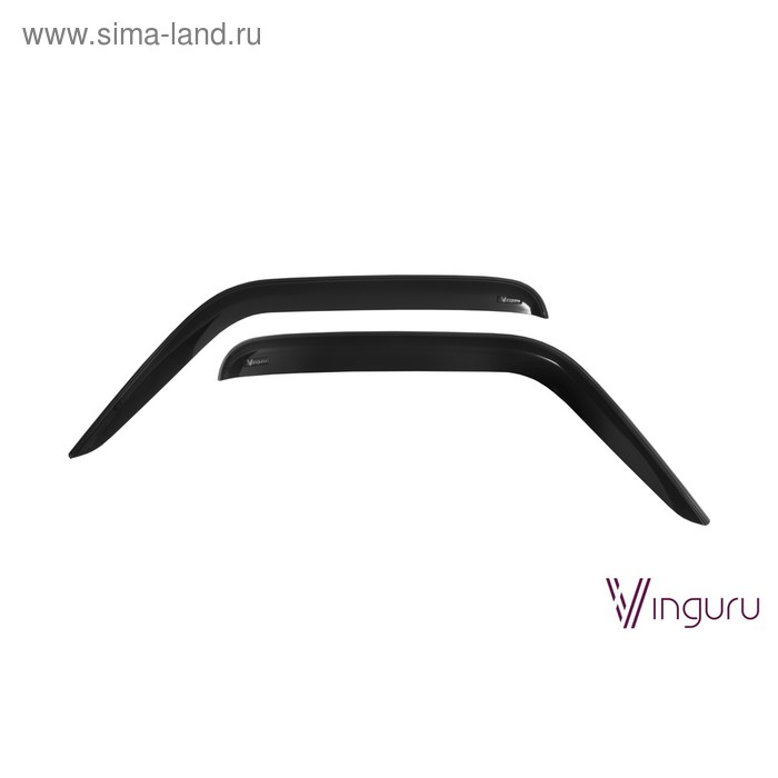 

Ветровики Vinguru для Hyundai HD72 2004-2016, грузовик, накладные, скотч, акрил, 2 шт