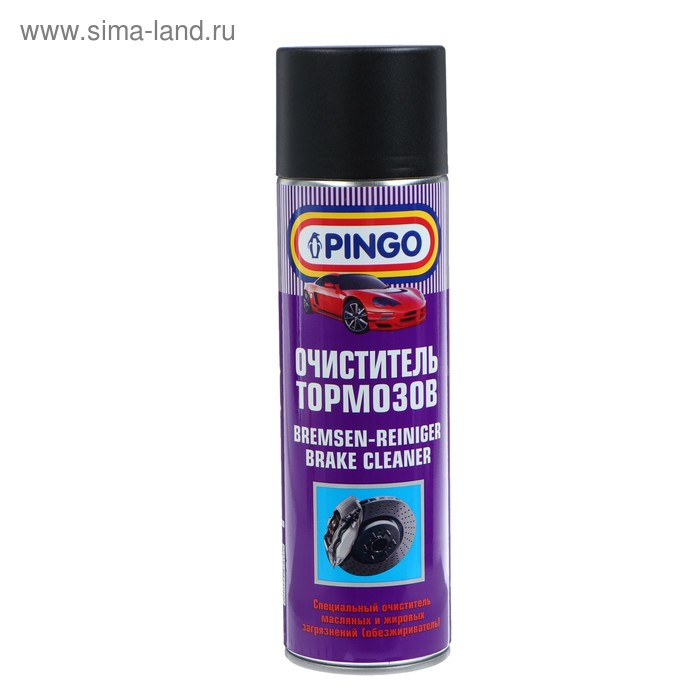 Очиститель тормозов PINGO, 500 мл спрей очиститель pingo быстрый 500 мл