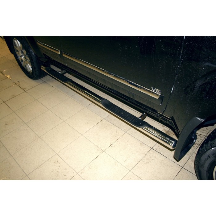 Пороги труба d 76 с 2-мя проступями (компл 2шт) "Nissan Pathfinder" 2010-2016, NPTF.81.0768 195909