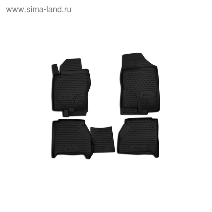 фото Коврики в салон nissan navara, 2010-2016, 4 шт. с ниш.зад. сид.(полиуретан) element