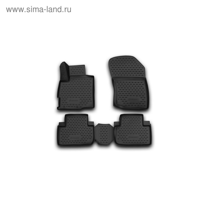 Коврики 3D в салон Mitsubishi Outlander, 2012-2015, 2015-2016, 2 WD, 4 шт. (полиуретан) коврики в салон mitsubishi outlander xl 2010 2016 4 шт полиуретан