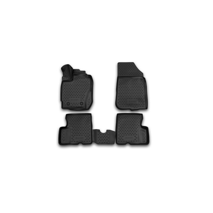 Коврики 3D в салон RENAULT Duster, 2015-2016, с ручкой для дистанционного открытия лючка бензобака,