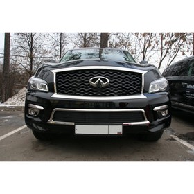 

Сетка на бампер внешняя для INFINITI QX80 2014-2016, черн., 15 мм