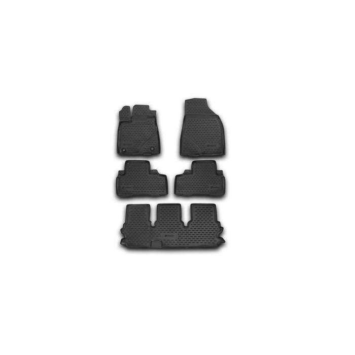 Коврики в салон TOYOTA Highlander 2014-2016, 5 шт. (полиуретан)