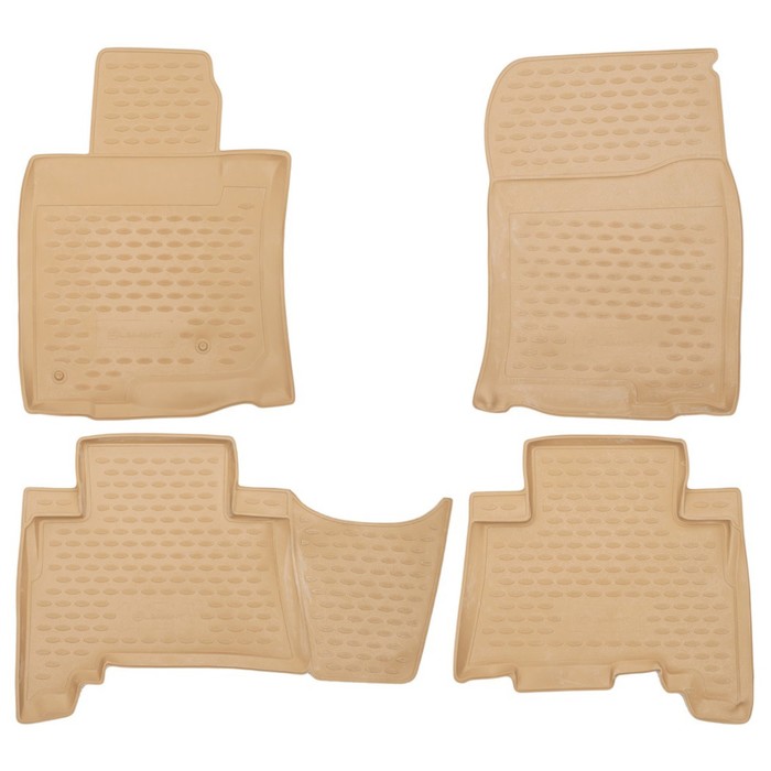 

Коврики в салон Toyota Land Cruiser Prado, 5 мест, 12/2009-2013, 4 шт. бежевые
