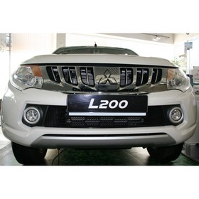 

Сетка на бампер внешняя для MITSUBISHI L200 2015-2016, черн., 15 мм