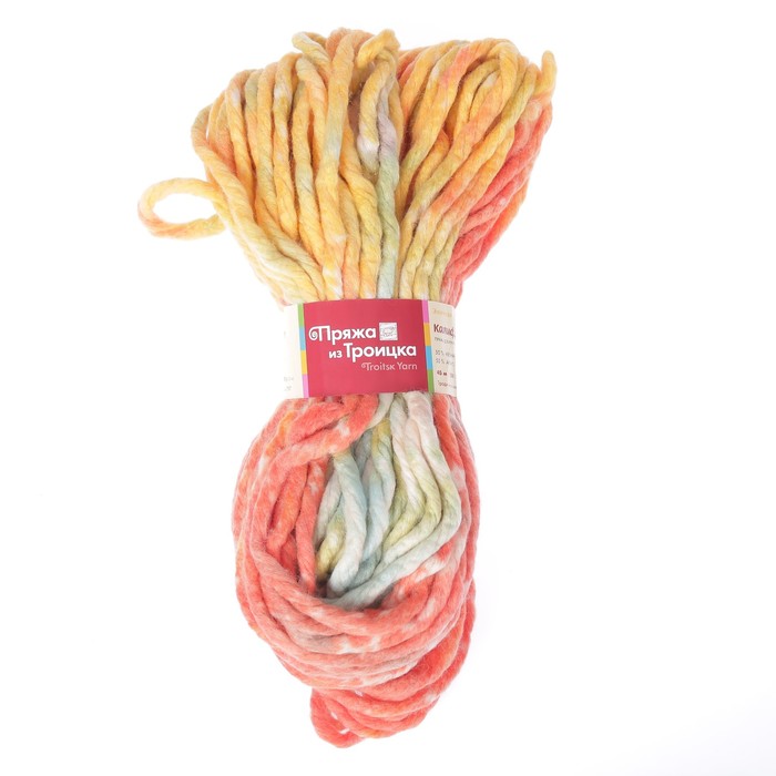 Пряжа "Калифорния" 50% мериносовая шерсть, 50% акрил 45м/150гр (4379, секционный)