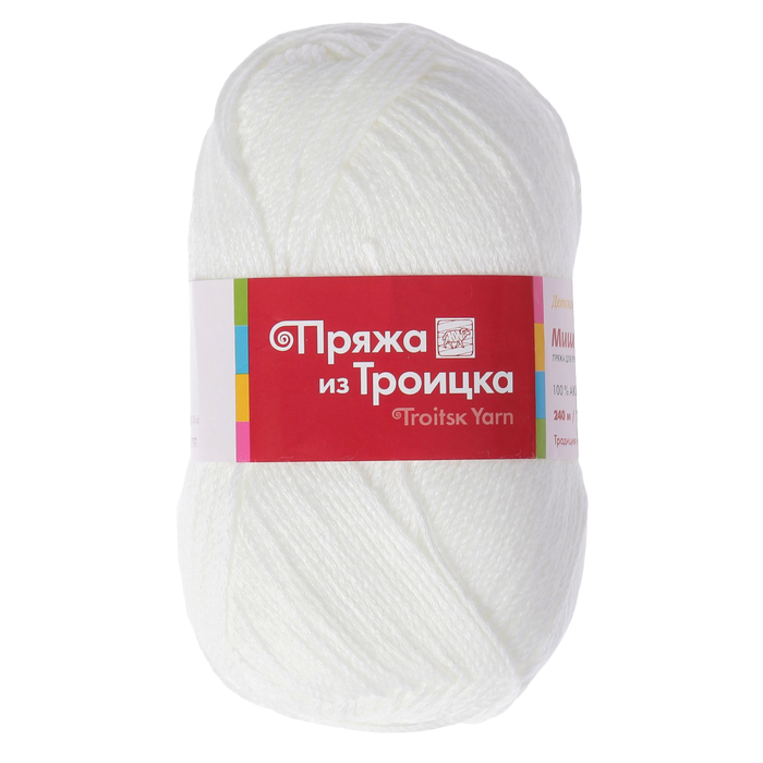 Пряжа "Мишель" 100% акрил 240м/100гр ( 0230, отбелка)