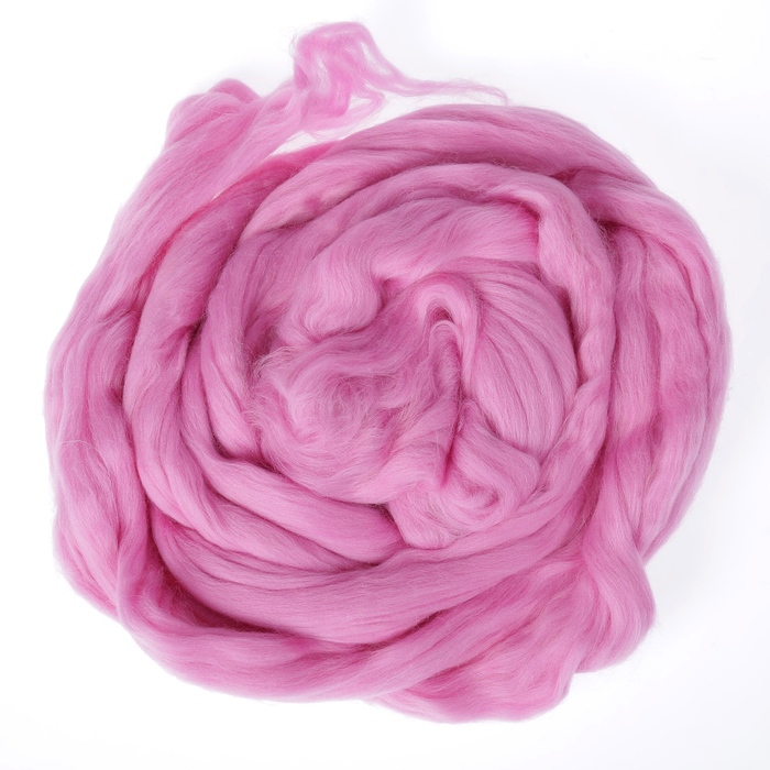 Гребенная лента 100% тонкая мериносовая шерсть 100гр (0156, сир.дали)