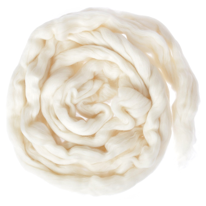 Гребенная лента 100% тонкая мериносовая шерсть 100гр (0770, суровый)