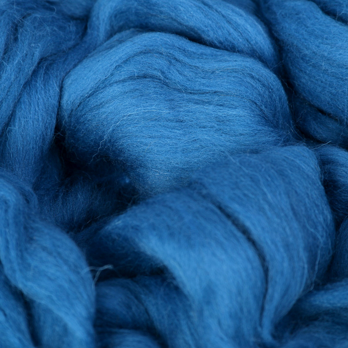 Гребенная лента 100% тонкая мериносовая шерсть 100гр (0331, морск.волна)